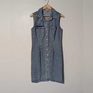 Newport News Jeanology Light Blue Denim Mini Dress